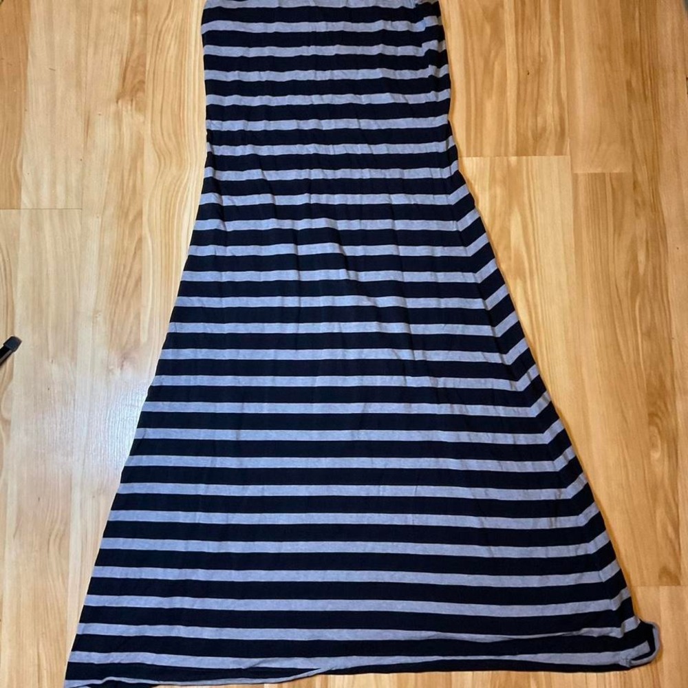 Garnet ill nautical stripe maxi dress flows boho‎